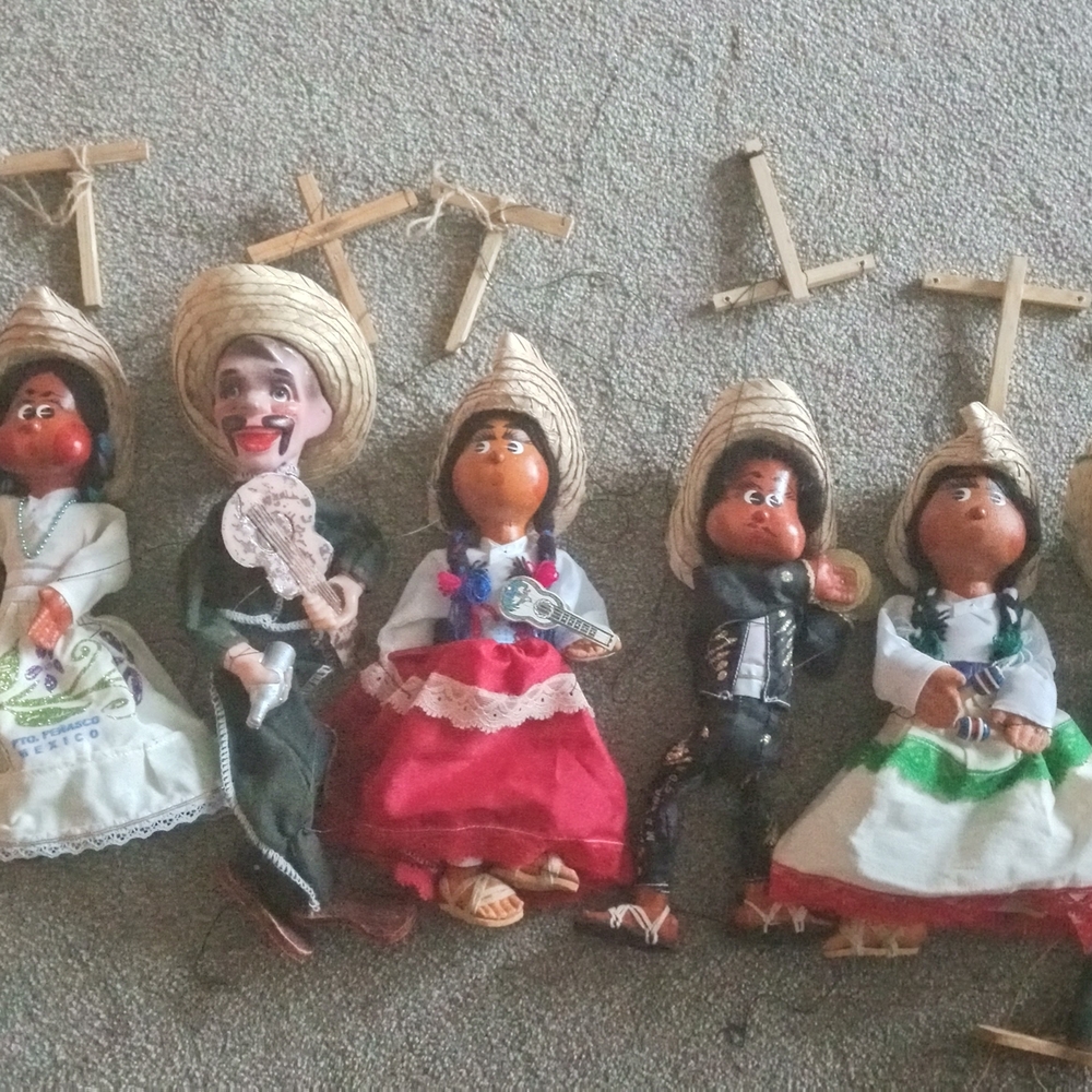 Handcrafted Mexican Marionette Dolls